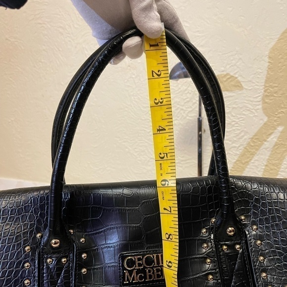 CECIL McBEE japanese brand croc studded pattern bag in black and silver - Picture 17 of 17